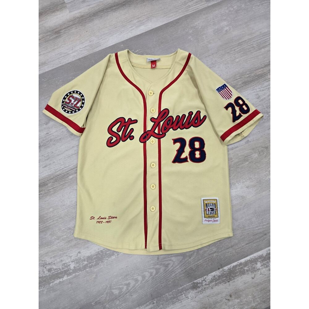 Headgear Classic St Louis Stars Negro League Gold Jersey Men's Medium #28